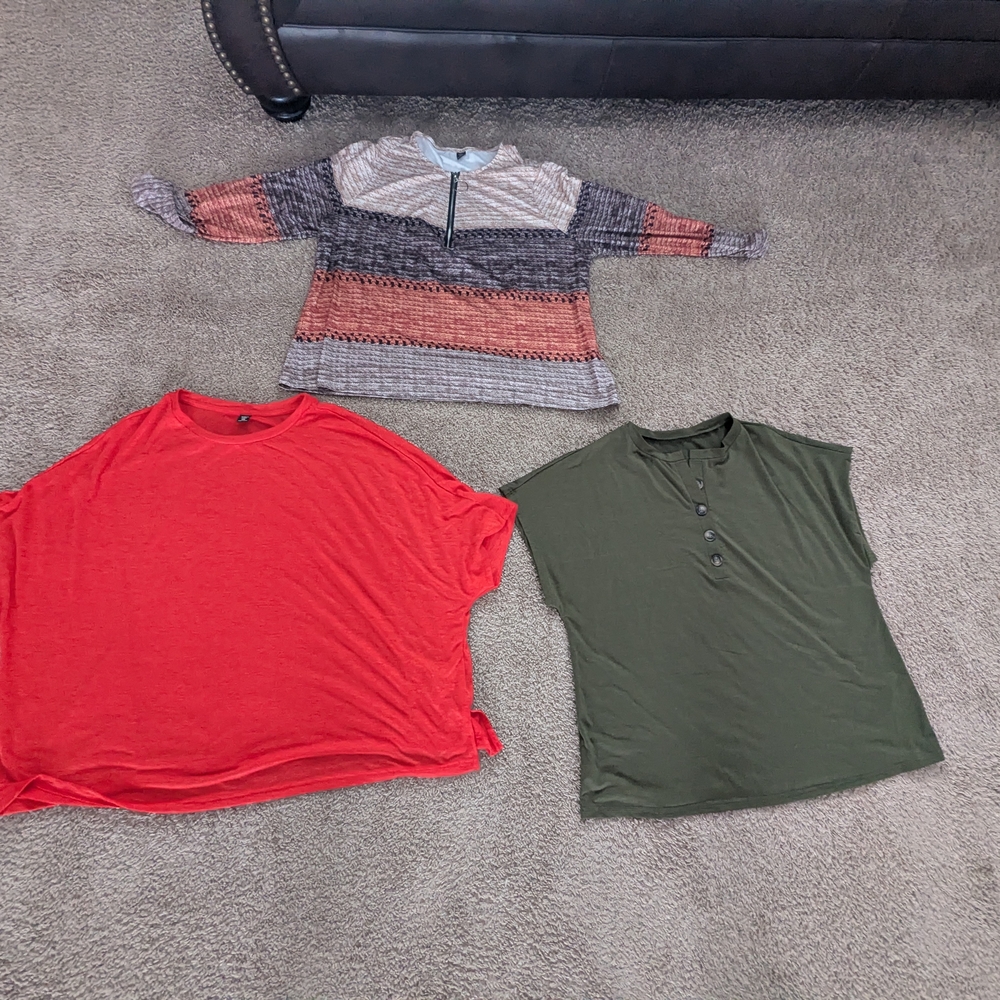 Lot Of 3 Shein Curve Women's Tops. 2XL